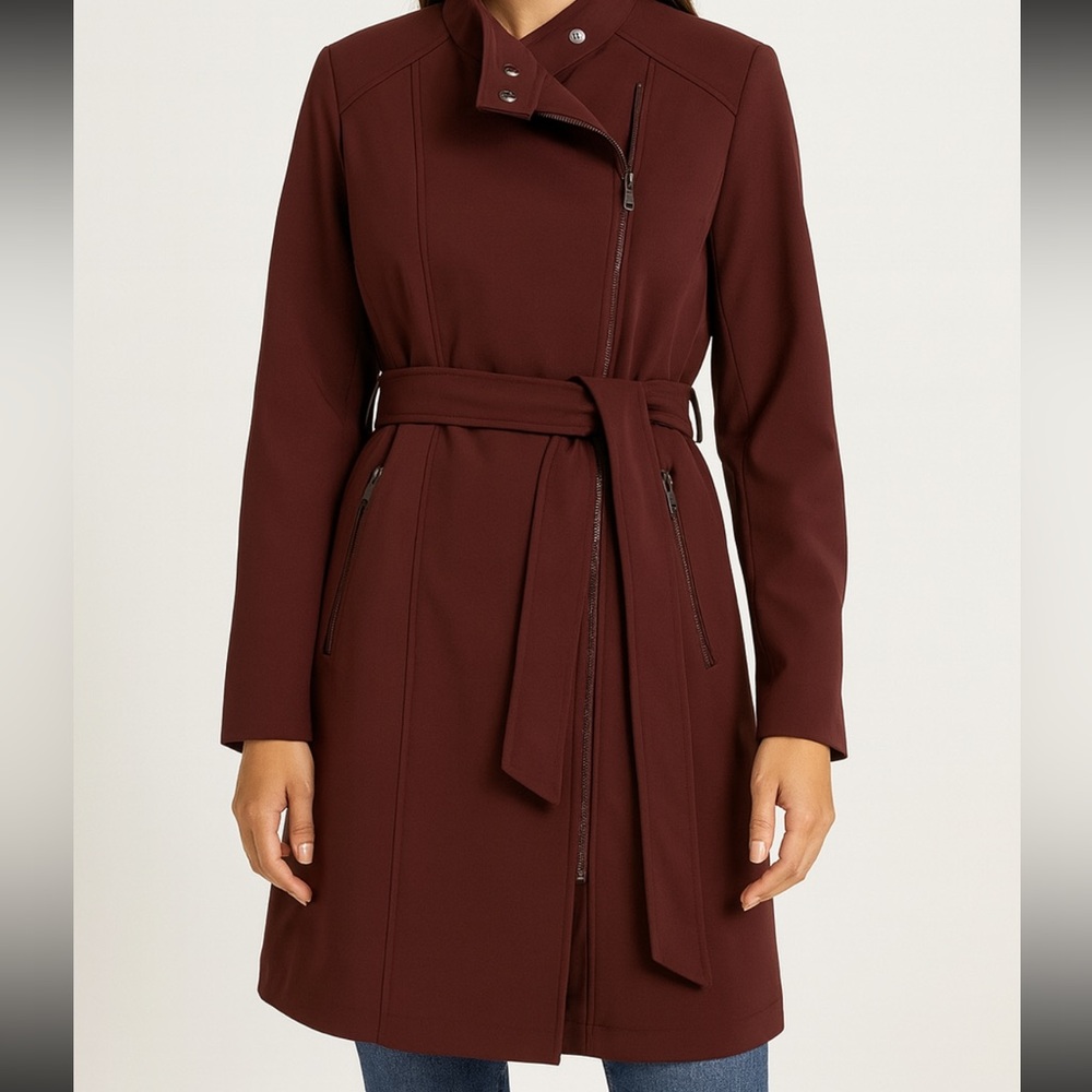 LIZ CLAIBORNE MAROON WATER RESISTANT COAT NWT ($150) WOMEN sz M